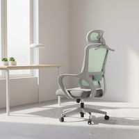 Chaise de bureau ergonomique moderne en tissu maillé, réglable, avec soutien lombaire, pivotante à 360°, pour atelier