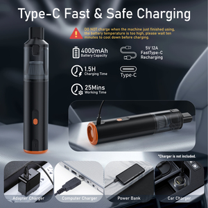 <span class=keywords><strong>Aspirateur</strong></span> <span class=keywords><strong>et</strong></span> souffleur d'air portatif 12KPa pour voiture, <span class=keywords><strong>aspirateur</strong></span> haute puissance <span class=keywords><strong>avec</strong></span> voyant lumineux <span class=keywords><strong>et</strong></span> embouts multiples pour voiture, maison, bureau - Product Image 4