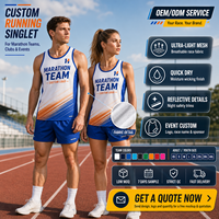 Vêtements de course à pied personnalisés avec logo, tailles XS-4XL, coupe ajustée, séchage rapide, pour équipes de marathon