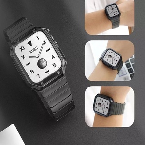 สายนาฬิกาสเตนเลสสตีลและตัวป้องกันหน้าจอ TPU แบบ Electroplated สำหรับ <span class=keywords><strong>Apple</strong></span> Iwatch 7/6/5/4/3/<span class=keywords><strong>2</strong></span>/1 /<span class=keywords><strong>Se</strong></span> - Product Image 4