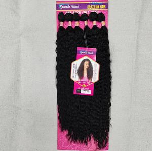 Paquete de 6 Extensiones de Cabello Sintético Rizado, Resistentes al Calor, con Efecto Ombre, <span class=keywords><strong>Largas</strong></span>, para Mujer - Product Image 6