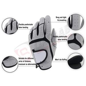 Orange-Noir Couleurs Hommes Compression-Cuir Synthétique Professionnel Imprimé Logo Cabretta Gant De Golf En Cuir - Product Image 6