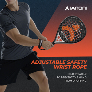 IANONI Sports Paddle Tennis Raquet Pala De SUPER POWER Black 38mm 360g Professional 18k <strong>Silver</strong> Carbon Fiber Padel <strong>Racket</strong> - Product Image 6