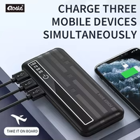 Banco de Energía con 3 Puertos USB, 2400mah, 3600MAH, 4800MAH, 6000MAH, Pantalla Digital, Estación de Carga