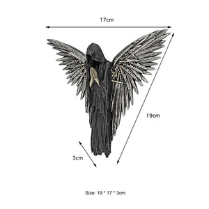 Escultura de Guerrero del Alma, Decoración de Pared de Resina, Forma de Animal para Halloween, Pieza de Arte Decorativa para Interiores - Product Image 4