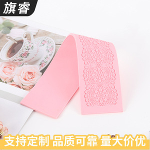 Pink Rectangle Silicone Fondant Mold Lace Flower Baking Tool Wedding Cake Decorating Supplies - Product Image 5