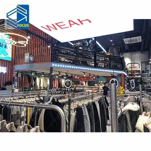 Customized Design Retail Clothing Store Fixtures Clothes Stand Rack Clothing Store Fixtures Shelf For Shop Clothing