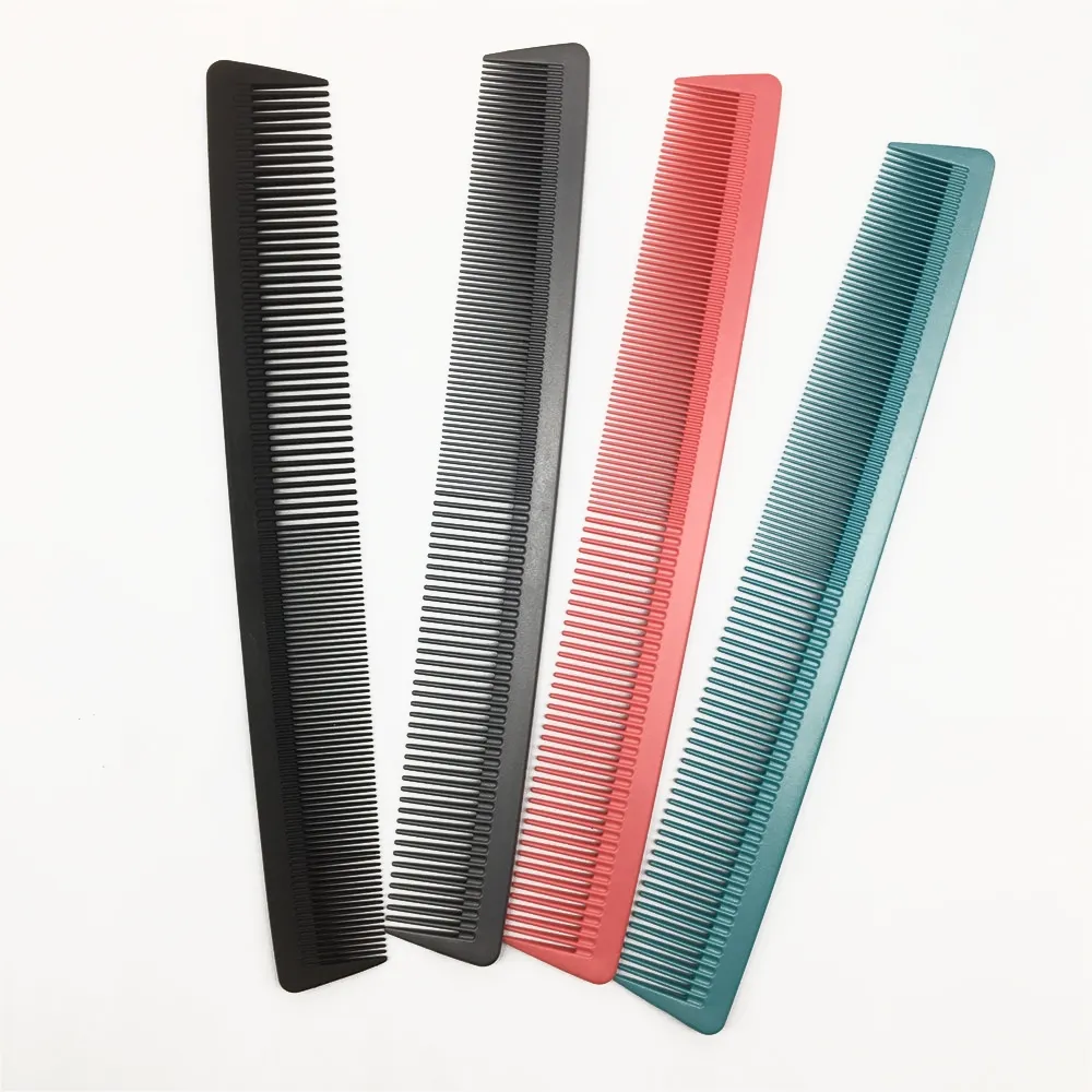 Professional antistatic black and colorful salon comb hair cutting carbon slender comb