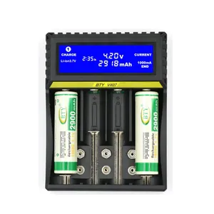 Dropshipping Nimh Li Ion Fast Battery Charger 26700 26650 22650 18650 18500 17670 17500 16340/CR123 14500 10440 6F22/9V Lader