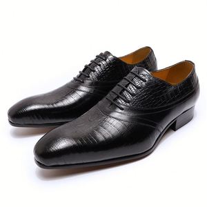2026 New Men's Casual Leather Shoes Slip-On <b>Pointed</b> Toe Lightweight Anti-Slip Breathable Autumn Wedding Party Shoes - Product Image 3