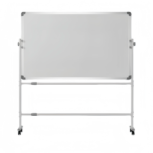 Tableau blanc <span class=keywords><strong>magnétique</strong></span> mobile <span class=keywords><strong>effaçable</strong></span> de type support, pour enfants, enseignement à domicile, bureau, vertical avec roulettes - Product Image 3