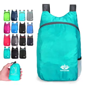 Bolsa de senderismo al aire libre mochila portátil ligera 20L plegable  impermeable paquete ultraligero plegable para