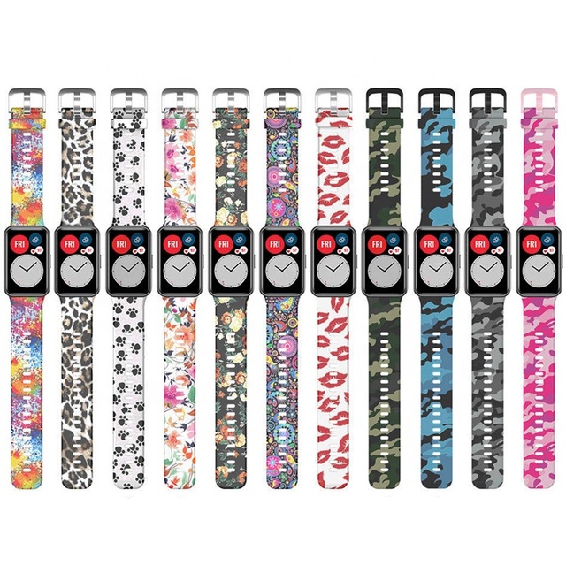 Custom Rubber Printing Watch Strap 38mm 40mm 42mm 44mm for Apple IWatch 5 I Watch Series 6 Silicone Watch Band