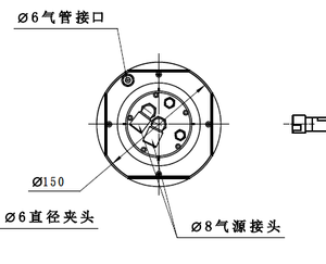 หุ่นยนต์แบบข้อต่อหมุนได้ Borunte Pneumatic Floating Gas Spindle รุ่น 4 กก. 60,000 รอบต่อนาที แรงลอยตัว 40-180 นิวตัน IP54 - Product Image 3