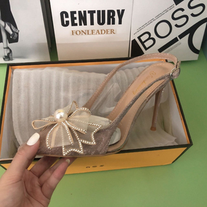 Chaussures de soirée élégantes pour femmes 6CM/8CM/10CM, escarpins sexy à talons hauts personnalisés avec strass et bout pointu - Product Image 6