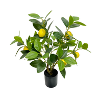 Meilleures ventes - Décoration de table TREESMAS - Arbre à citron artificiel en plastique 50x60cm - Plante fruitière d'intérieur/extérieur - Design personnalisable