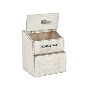 Caja de donación de madera maciza Caja de sugerencias de madera personalizada rústica - Product Image 2