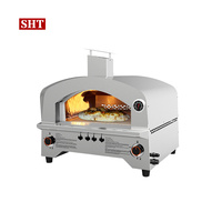 Four à pizza au gaz portable de table, petit format, pour intérieur et extérieur, avec pierre et porte, pour la préparation de pizzas