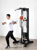 Équipement de musculation à domicile - Machine à flys unilatérale en acier, traction haute intensité, rameur multifonctionnel, capacité de charge 500 kg, polyvalent et complet