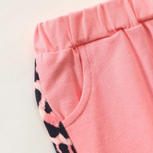 Vente chaude motif léopard <span class=keywords><strong>pull</strong></span> à capuche et pantalons filles ensembles enfant vêtements survêtements d'hiver - Product Image 4