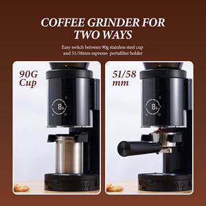 57 Adjustable Settings Commercial Coffee Grinder 51/58mm Espresso Portaflter <strong>Holder</strong> <strong>Burr</strong> Coffee Grinder Electric - Product Image 4