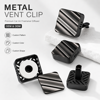 Désodorisant Voiture Magnétique Compact Alliage Zinc Clip Ventilation Rechargeable Affaires Luxe Logo Unique Premium