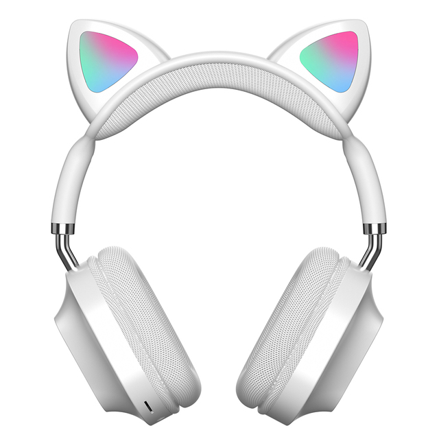 Factory Direct Foldable Cat Ear TWS Wireless Headphones BT 5.4 Version Sport Headset LED Battery Indicator Over-Ear Headphones