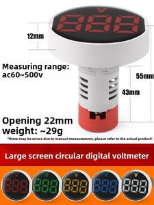 Geniş Ekranlı Kare Dijital Göstergeli AC Gerilim Akım Hz Frekans Ölçer DC Ölçer Çift ve Üçlü Ekran F50 - Product Image 6