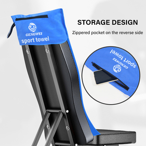 Sale 40*90 40*100 50*120 cm Custom Logo Size Packing Microfiber Bench Sport Towel with Zipper Pocket
