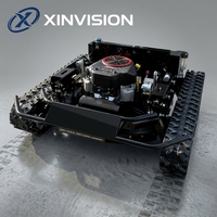 Tondeuse à gazon télécommandée sur chenilles avec moteur 764CC 70 °   Débroussailleuse professionnelle robuste à grande puissance, largeur de coupe 90 cm, pour escalade extrême