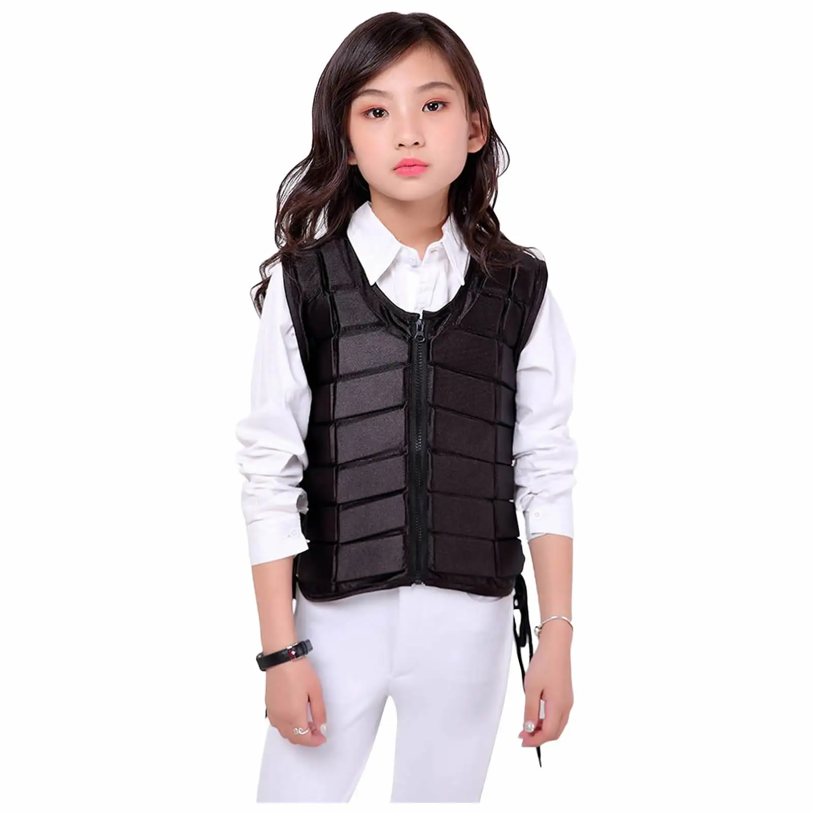 Unisex Equestrian Protective Vest EVA Padded Horse Riding Protective Gear Body Protector Guard Shock Absorption Waistcoat