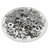 Bornes annulaires en cuivre étamé non isolées RNB 5.5 4L, connecteur nu à emboutissage continu pour fils de calibre 12-10 AWG