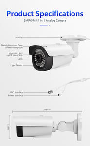 Analog kamera mermi açık tam hd kamera özelleştirme güvenlik kamerası üreticisi - Product Image 3