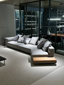 Pratico soggiorno mobili hotel reparto tessuto in pelle sezionale Design italiano moderno Abric <span class=keywords><strong>orizzonte</strong></span> Villa divano di lusso - Product Image 4