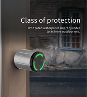 Serrure de porte intelligente numérique à cylindre européen étanche IP67 avec option clavier Tuya TTlock WK3/2, carte et NFC pour téléphone