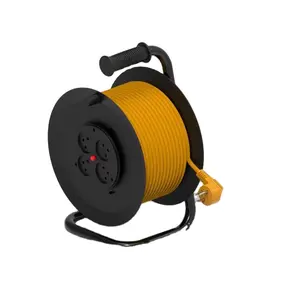 25m Israel 4 Socket Easy-Wind Cassette Reel 16 A Extension Cable with Thermal Safety Cable Extension Lead Cable