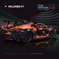 Modèle de voiture de course McLaren P1 Jesar JJ91104 1:8, 800+ pièces, blocs de construction en plastique, pour garçons de 8 à 13 ans, ensemble alimenté par piles