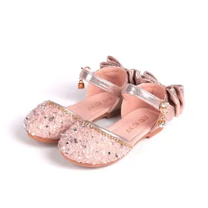 새로운 어린이 샌들 크리스탈 유리 꽃 소녀 공주 신발 한국어 편안한 사랑스러운 성능 신발