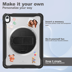 360 Rotate Hands Grip <span class=keywords><strong>Funda</strong></span> resistente para <span class=keywords><strong>iPad</strong></span> <span class=keywords><strong>10th</strong></span> <span class=keywords><strong>Generation</strong></span> 2022 10,9 pulgadas <span class=keywords><strong>Funda</strong></span> transparente Correa para el hombro Kickstand Tablet <span class=keywords><strong>Funda</strong></span> - Product Image 4