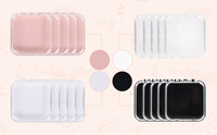 Boîte d'emballage carrée en plastique PP transparent personnalisable, recyclable, anti-poussière pour manucure, boîte de rangement pour bijoux