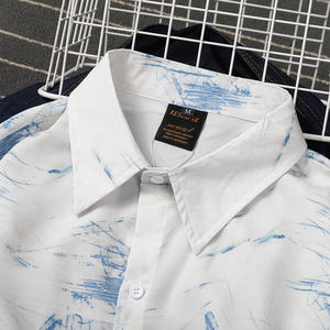 Chemise à manches longues pour homme, style rétro, motif floral en marbre, sensation haut de gamme, version coréenne, texture fluide et décontractée - Product Image 2