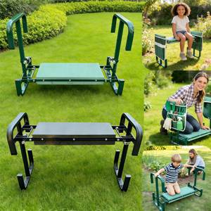 Adjustable Height 2-in-1 Garden Kneeling Stool Sit Kneel <b>Gardening</b> Kneeler with Detachable Tool <b>Bag</b> Outdoor Planting Work Bench - Product Image 2