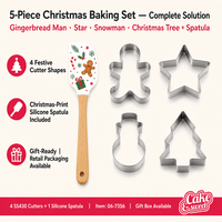 Ensemble de découpoirs à biscuits de Noël en acier inoxydable, forme homme en pain d'épices, étoile, bonhomme de neige, arbre, outils de pâtisserie avec spatule, taille personnalisée