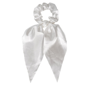 <strong>2025</strong> New Design Cord Silky Satin Solid Color Scarf Scrunchies Multi-color Hair Accessories for <strong>Girls</strong> Women