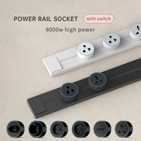 Prise murale industrielle KSQ 32A à 6 prises avec interrupteur, adaptateur USB mobile standard UE/US/UK pour rail de prise