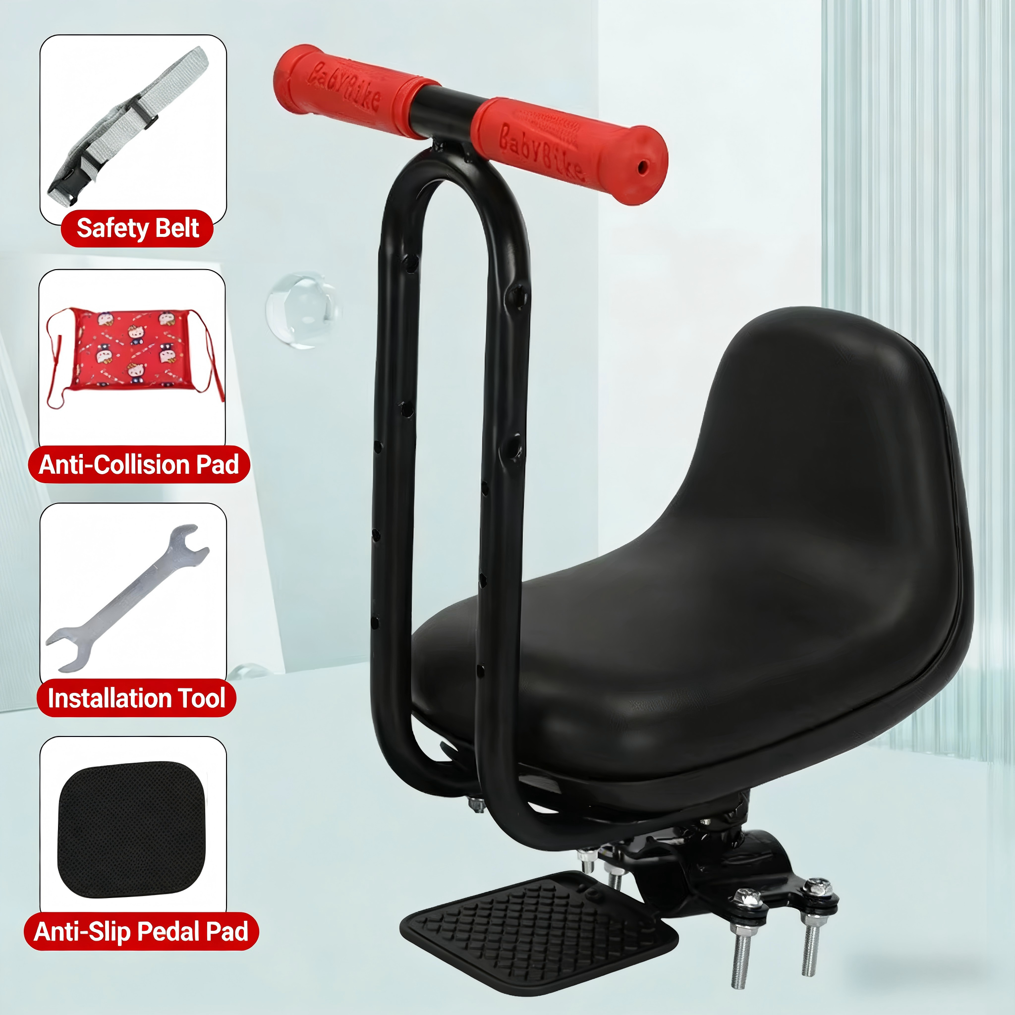 Asiento individual negro + reposabrazos