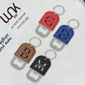 <span class=keywords><strong>D</strong></span>écapsuleur porte-clés en acier inoxydable et cuir écologique, personnalisable, gravable au laser, pour boissons, vente en gros usine - Product Image 5