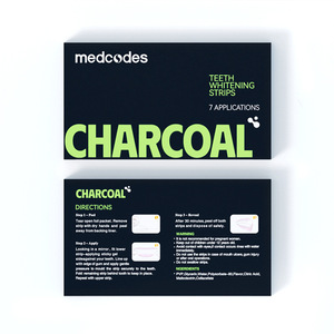 Tiras blanqueadoras de dientes Medcodes Charcoal, 7 aplicaciones para blanquear los dientes - Product Image 1