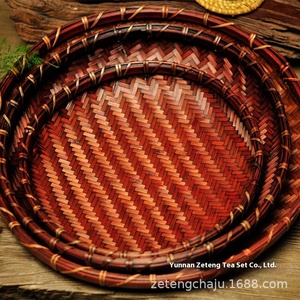 Panier de rangement vintage en bambou fait main et écologique, boîte à collation multifonction avec finition tressée pour fruits secs, pelle à poussière ou usage alimentaire - Product Image 2