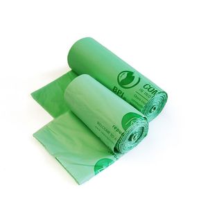 Sac d'emballage en plastique PLA à base d'amidon, sac poubelle biodégradable, matériau recyclable, sac poubelle personnalisé, Chine - Product Image 4